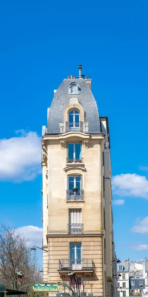 París Típico Bulevar Edificios Parmentier Distrito Fachada Típica Parisina —  Fotos de Stock
