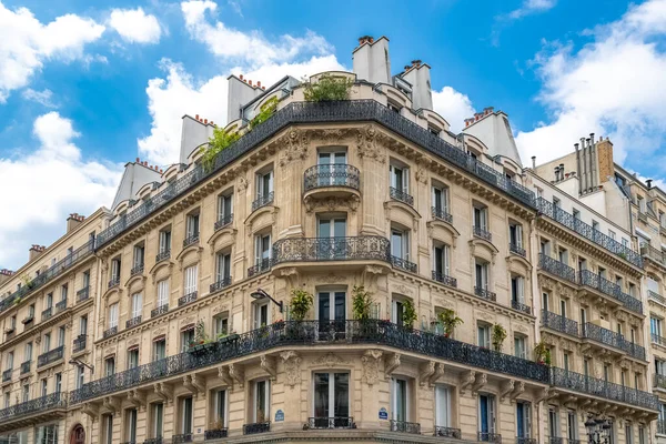 Parijs Typische Gevels Straat Prachtige Gebouwen Rue Reaumur — Stockfoto
