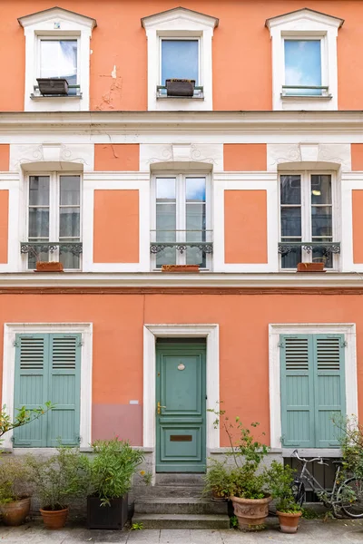 París Casas Coloridas Rue Cremieux Calle Típica — Foto de Stock