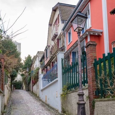 Paris, Mouzaia 'nın pitoresk mahallesi, 19. bölge.