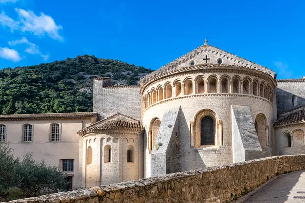 Saint Guilhem Desert France View Medieval Abbey — Stock Fotó