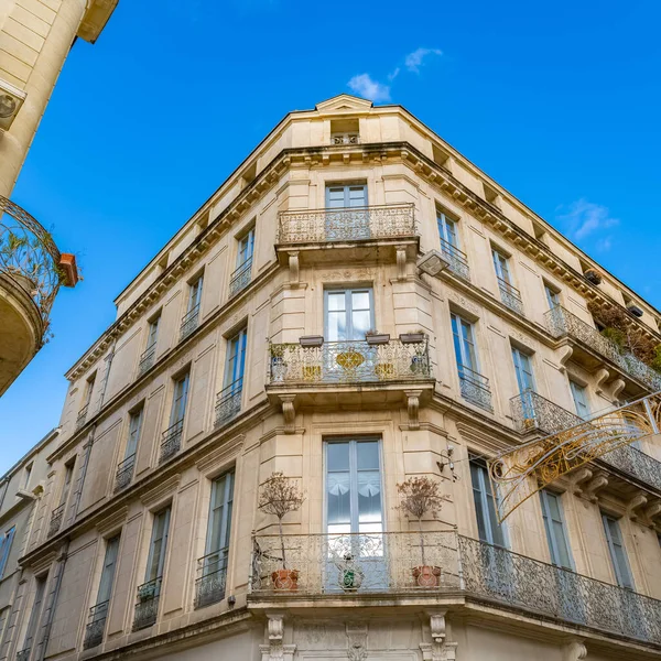 Nîmes France Façades Anciennes Dans Centre Historique Bâtiments Typiques — Photo