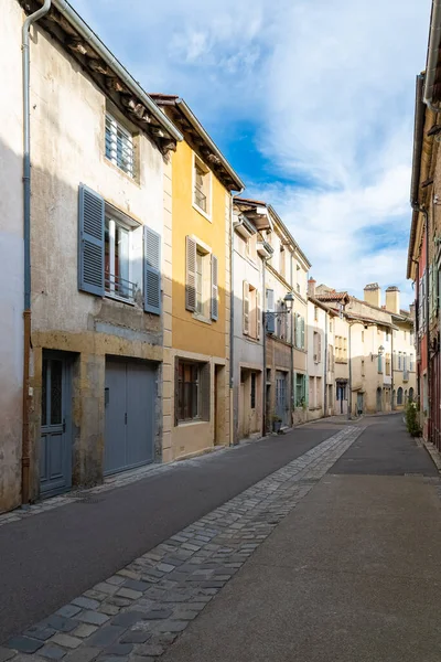 Cluny Francia Casas Coloridas Pequeña Calle Borgoña — Foto de Stock