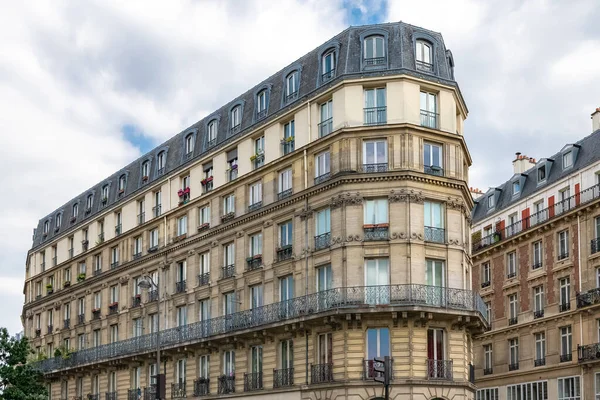 Париж Типові Фасади Вулиці Гарні Будинки Реумур — стокове фото