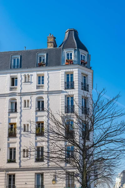 París Hermosos Edificios Rue Faubourg Saint Antoine Distrito — Foto de Stock