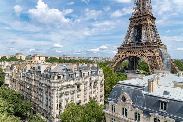 パリのパノラマ エッフェル塔 トロカデロを背景に — ストック写真
