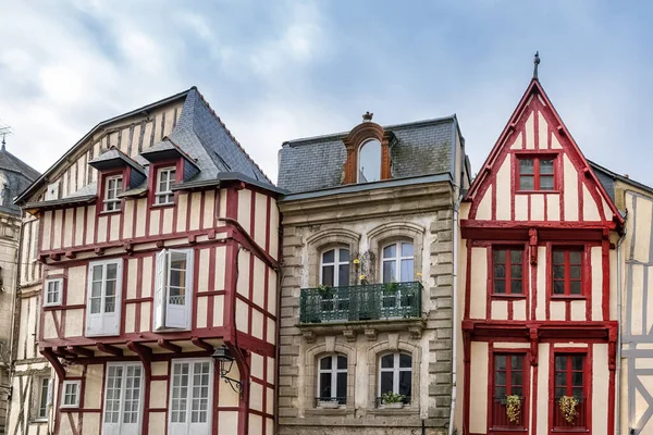 Vannes Hermosas Casas Antiguas Entramado Madera Centro Medieval Magnífica Ciudad —  Fotos de Stock