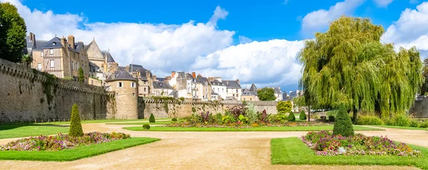Vannes Cité Médiévale Bretonne Vue Sur Jardin Des Remparts Avec — Photo