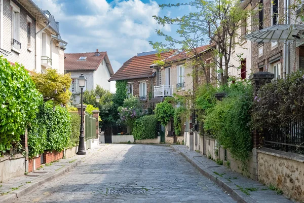 París Pintoresco Barrio Campagne París Distrito 20E Glicina Primavera — Foto de Stock