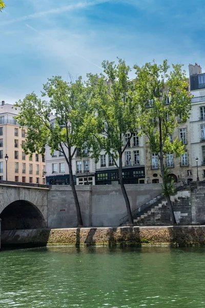 Parigi Ile Saint Louis Quai Bourbon Con Ponte Pont Marie — Foto Stock