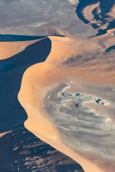 Namíbia Vista Aérea Deserto Namib Lago Estação Chuvosa Bela Paisagem — Fotografia de Stock