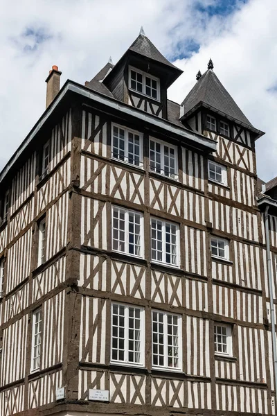 Rouen Historische Stad Frankrijk Typische Vakwerkgevels Het Centrum — Stockfoto