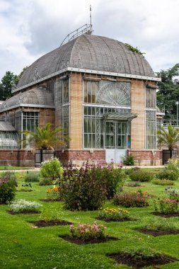 Nantes in France, greenhouse in the Jardin des Plantes, a garden in the city