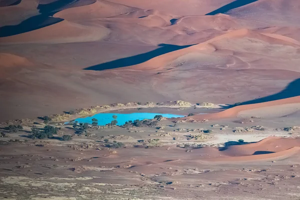 Namibia Aerial View Namib Desert Wild Landscape Panorama Rain Season — стоковое фото