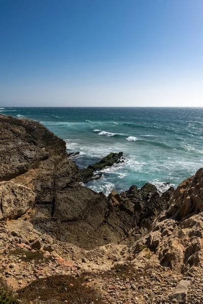 Portugal Praia Guincho Der Atlantikküste Windiger Strand — Stockfoto
