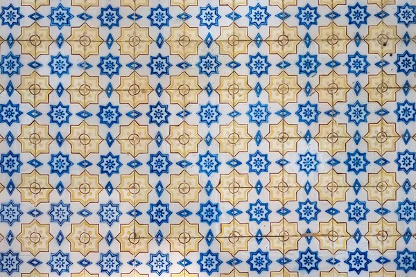 Azulejos Portugal Detail Typical House Blue Color — Fotografia de Stock