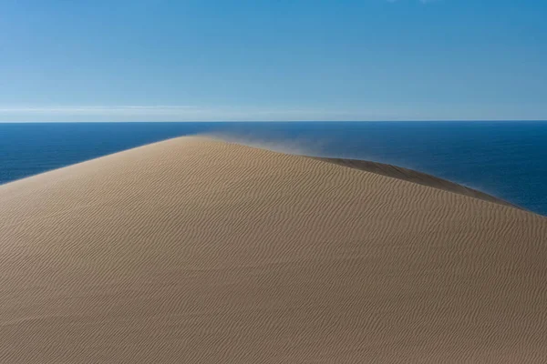 Namibia Namib Desert Landscape Yellow Dunes Falling Sea — Stock Photo, Image