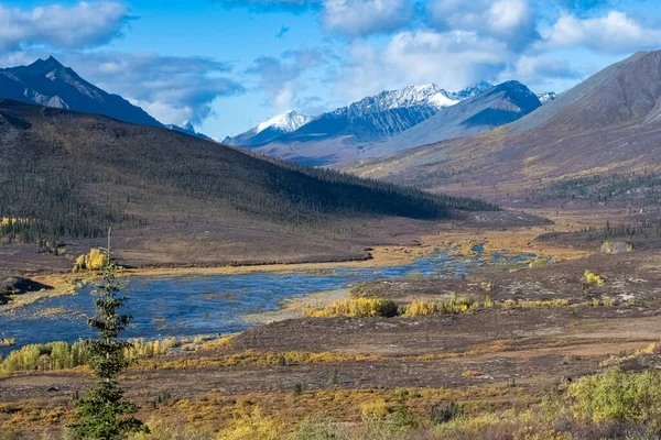 Yukon Kanadzie Dziki Krajobraz Jesienią Parku Tombstone — Zdjęcie stockowe