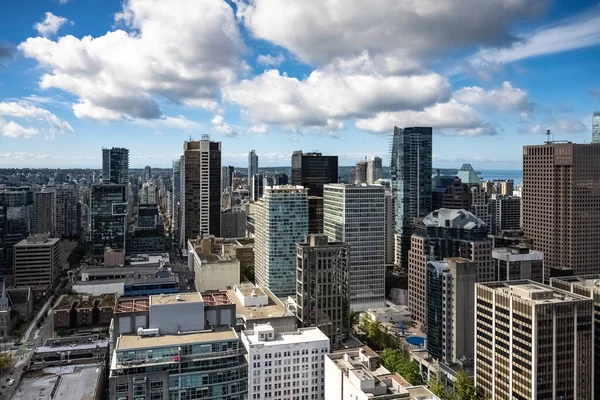 Vancouver, city in Canada, aerial view of the buildings in the center