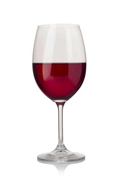 Verre à vin rouge isolé sur fond blanc — Photo