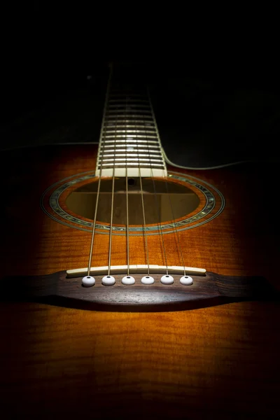 Guitar isolation on black — Stock Photo, Image