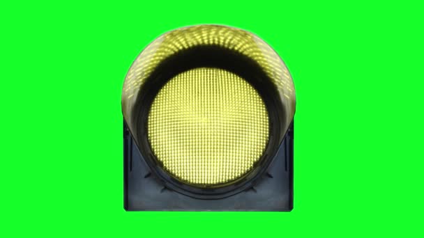 Sémaphore de lampe simple vintage isolé sur chomakey vert