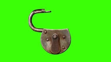 Eski pas kilidi krom tuşuna kelepçe açılıp kapanıyor