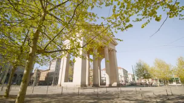 Milan Italie Avril 2022 Structure Historique Construite Dans Centre Ville — Video