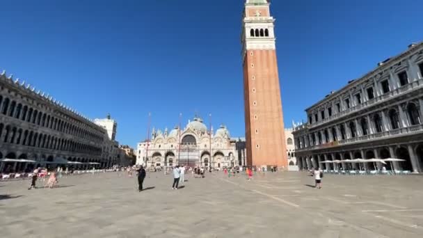 August 2021 Central Square Venice — ストック動画