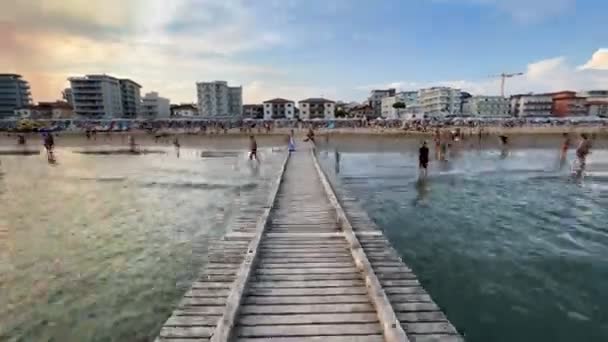 August 2021 Hyperlapse Jesolo Beach Italy — Vídeo de Stock