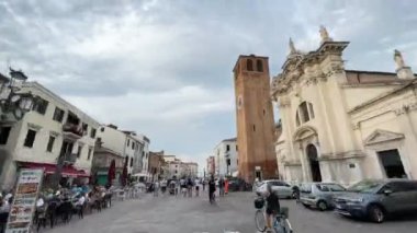 August 2021. Hyperlapse of the city of Chioggia in Veneto
