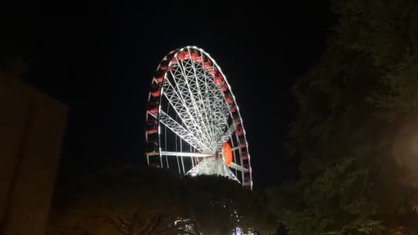 Timelapse Jesolo Ferris Wheel Night — Vídeo de Stock