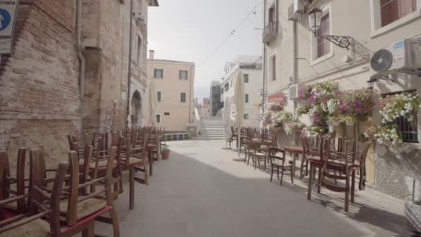 Calle Chioggia Venice Chairs — ストック動画