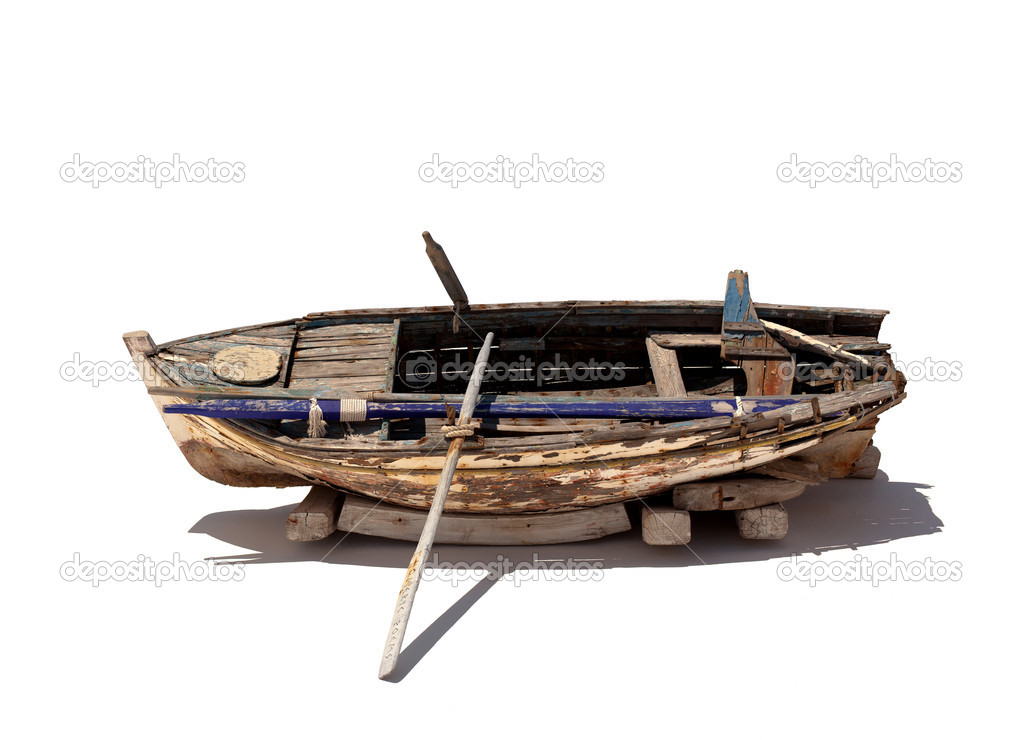 old wooden fishing boat