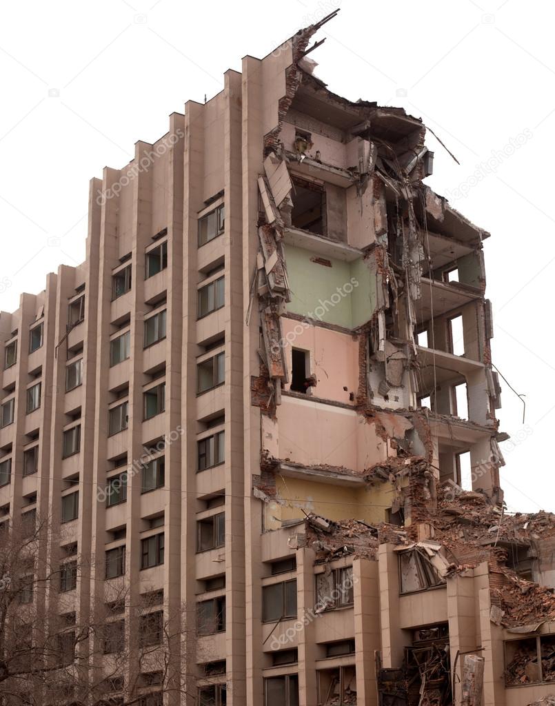Destroyed building