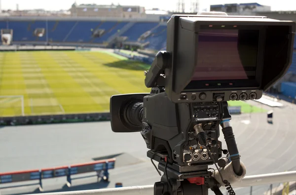 TV no futebol . — Fotografia de Stock