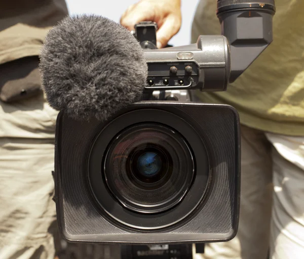 Videokameralinse - Aufnahmeshow im Fernsehen — Stockfoto