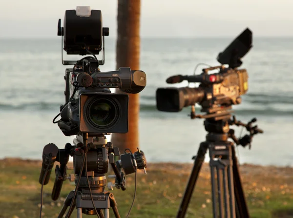 Objektiv fotoaparátu video - záznam show v tv — Stock fotografie