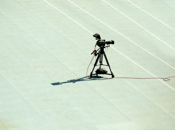 Videokamera på stadion — Stockfoto