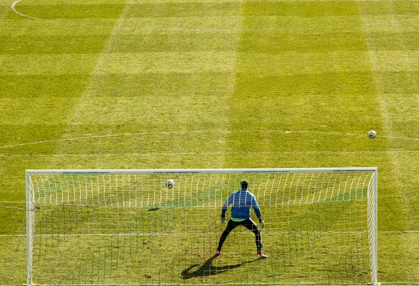 Fotbollsmål — Stockfoto