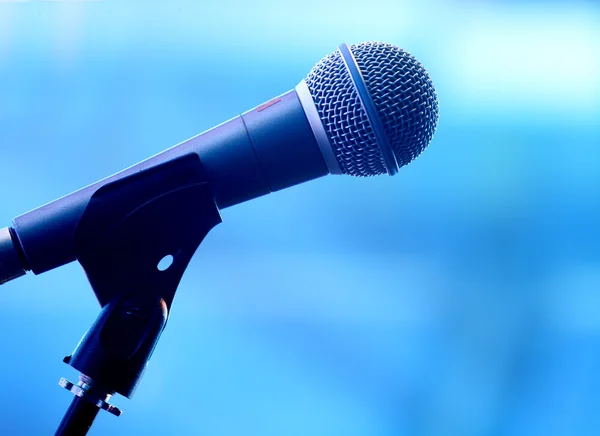 Microphone on the stage — Stock Photo, Image