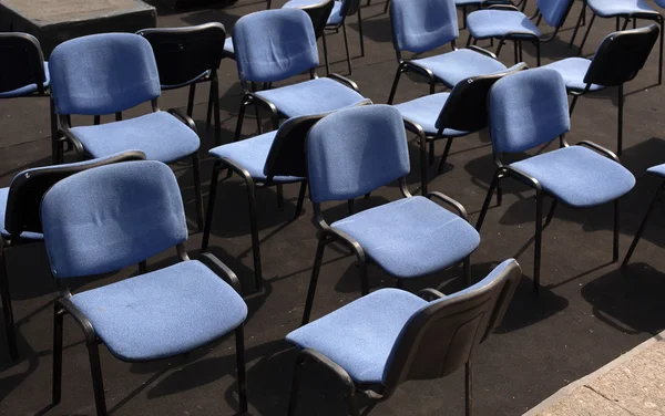 管弦乐队而作的的椅子 — 图库照片