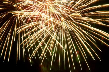 Siyah arkaplanda havai fişekler