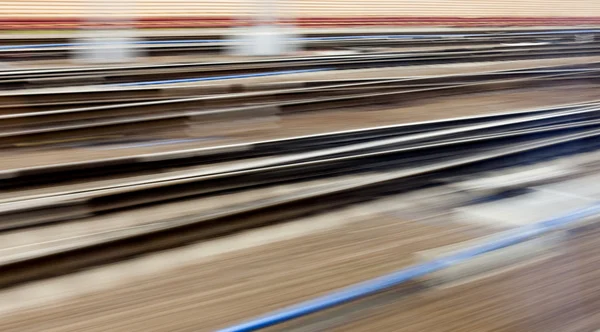 Train fast run on railway track — Stock Photo, Image