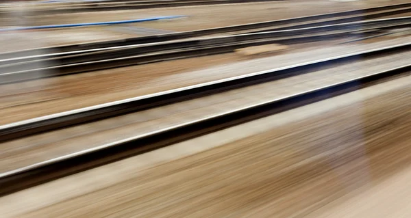 Train fast run on railway track — Stock Photo, Image
