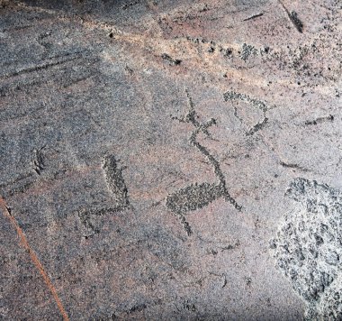 Onega Gölü, Kaleria Burnu, Şeytanın Burnu 'ndaki Antik Petroglifler