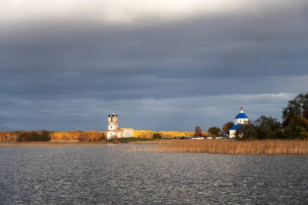 Vue Sur Île Kizhi Site Historique Des Églises Clocher Une — Photo