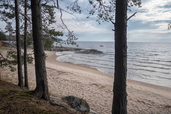 Bela Vista Dos Arredores Lago Onega Rússia — Fotografia de Stock