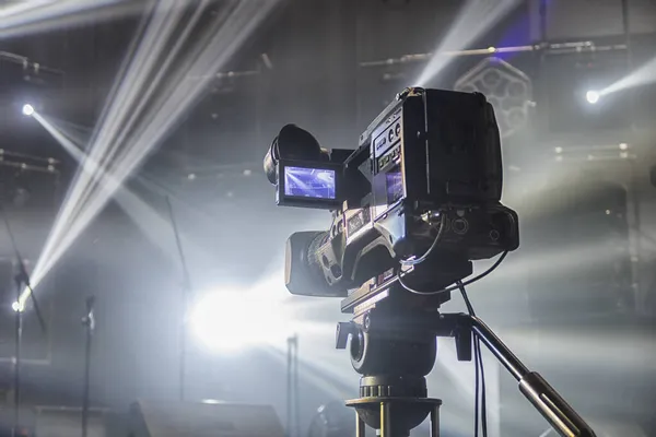 Televisiecamera Concertzaal Voor Het Concert — Stockfoto