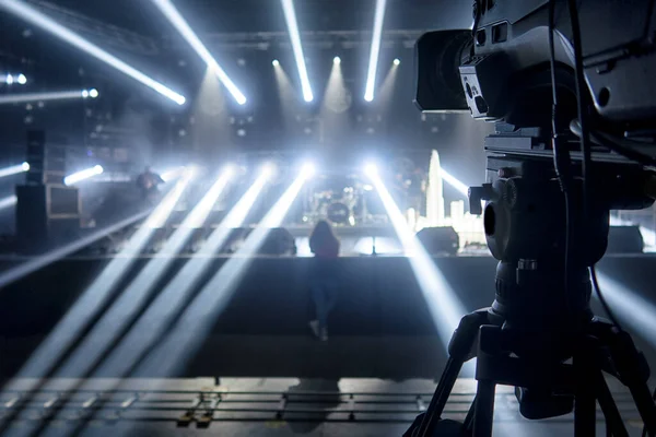 Câmara Televisão Sala Concertos Antes Concerto — Fotografia de Stock